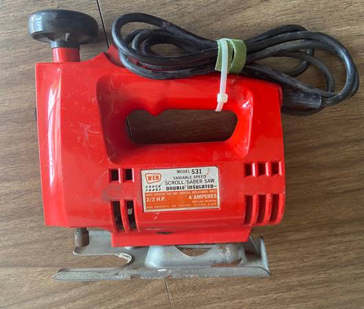 WEN Variable Speed Scroll Saber Saw #531 1