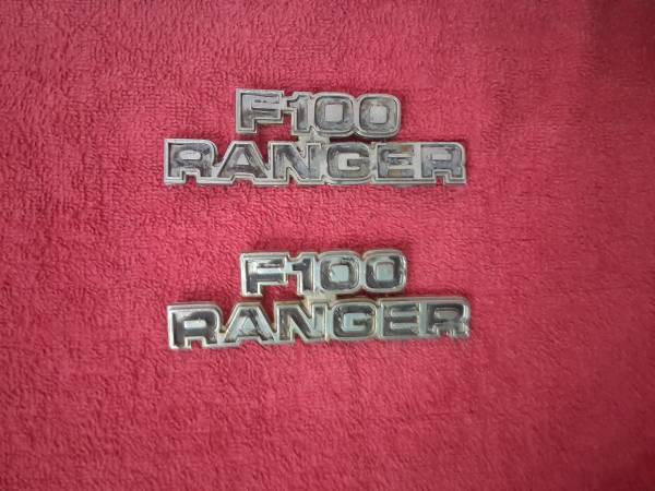 (2) Ford F-100 Ranger Emblems 1