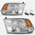 Pair Headlights Chrome For 2009-2018 Dodge Ram 1500 2500 3500 Quad w/B 1 thumbnail