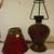Vintage ruby red mosaic glass candle lamp (or tealight warmer) 3 thumbnail