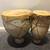 Vintage Terracotta Clay & Hide Double Bongo Drum Rustic Primitive Folk 1 thumbnail