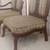 Antique velvet slippers chair pair 5 thumbnail
