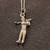 Estate Sterling Silver Golfer Charm on 18 in. Round Link Chain 1 thumbnail