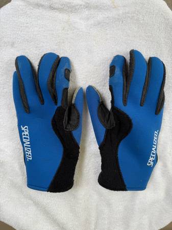 Specialized cool weather riding gloves, neoprene / leather, sz L 1