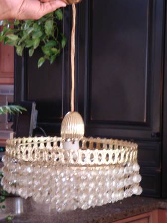 Glass bead chandellier lamp 1