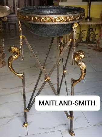 RARE Maitland Smith Neoclassical Egyptian Revival Planter Jardiniere 1