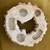 Vintage Scioto Ceramic Painted Easter Wreath Embossed Bunny Rabbits Da 7 thumbnail
