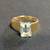 Vintage Natural Rectangle Step Cut Aquamarine 14K Gold Ring 1 thumbnail