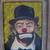 VINTAGE OIL PAINTING HOBO CLOWN SIGNED FRAMED 1 thumbnail