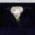 Oval-cut 3 Stone White Zirconia Ring 18kt Gold over 925 Sterling (7.5) 3 thumbnail