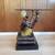 Vintage 1950's Blackamoor Clear Glass Top Ceramic Statue End Table 5 thumbnail