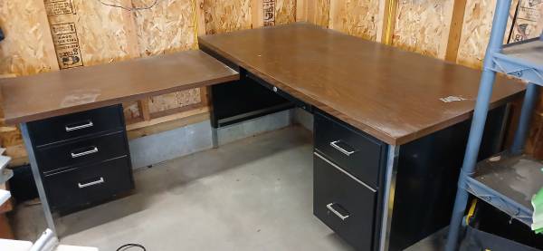 OFFICE DESK, with file cabinet 1