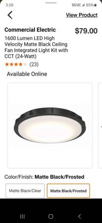 Color Changing Ceiling Fan Light Kit - New 1