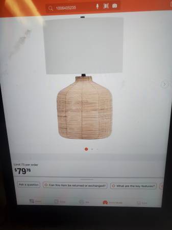 NEW Meyer&Cross Jolina 26.5 in. Oversized Rattan Tab 1