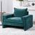 Green chenille upholstered accent chair armchair - NEW 1 thumbnail