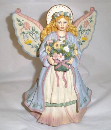 Wildflowers Angel Figurine - Kathy Killip 2000 by Demdaco - 8.5" 1