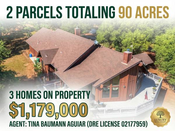 90 acres with 3 homes!!!! 1