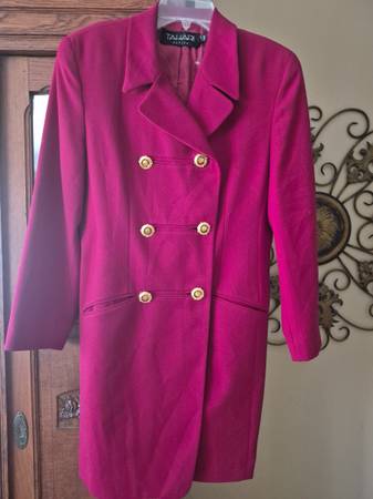 Tahari double breasted wool coat 1
