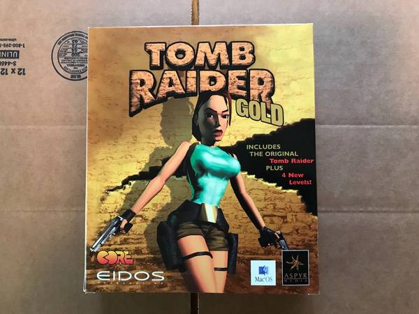 Tomb Raider I GOLD Mac OS 9 and OS X - Power Mac G3 G4 - Large Box 1