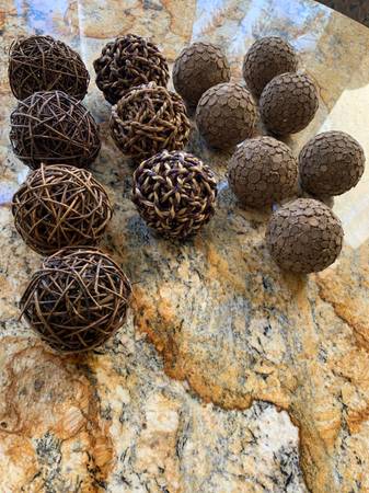 VARIOUS DECORATIVE BALLS - 2 For $5 1