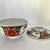 Beautiful Vintage Japanese Porcelain Hand Painted Imari Lidded Bowl 5" 11 thumbnail