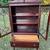 Vintage antique mahogany China cabinet bookcase 5 thumbnail