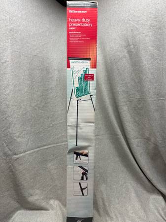 Office Depot Heavy-Duty Presentation Easel – Black Aluminum (69” Max Height) 1