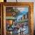 CAFE STREET SCENE Signed Paris France  Oil Painting on Canvas 1 thumbnail