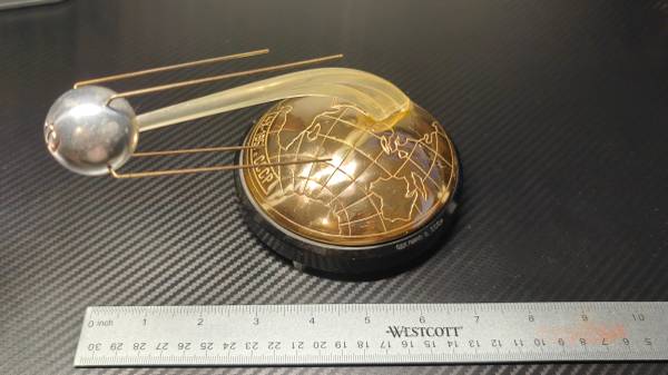 Vintage Sputnik commemorative music box 1957 space collectible 1