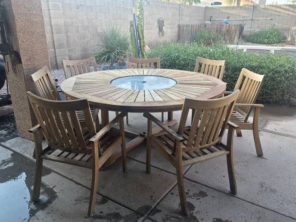 Solid teak outdoor dining set 1