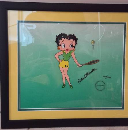Signed Artist's Proof 1989 King Features Betty Boop "Tennis Ace" 1
