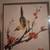 Vtg east asian watercolor bird & blossom signed 5 thumbnail
