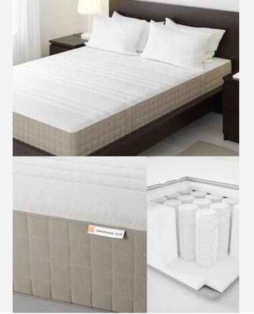 IKEA Haugesund Spring double/full size mattress plus Padded Headboard 1
