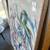 Vintage Mid Century Framed Abstract Figures Signed Art Painting 50x37 2 thumbnail