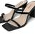 Womens Two Strap Sandal Slip On Square Toe Heels Sz 9.5 or 8 Available 3 thumbnail