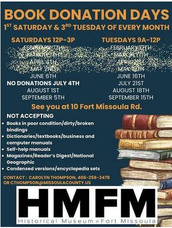 HMFM seeking donations for annual used Book Sale 1