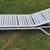 White 7' Long Aluminum Adjustable Chaise Lounger with Cushion 8 thumbnail