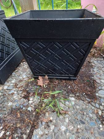 Black Indoor or Outdoor Planter 1