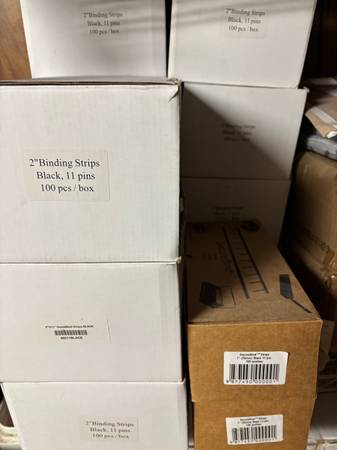 1" & 2" binding strips spikes black 11 pin 1