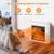 New Electric Fireplace Mantel, Small TV Stand Fireplace Heater with Logs, Adjust 8 thumbnail