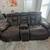 Used Brown Leather Reclining Sofa 5 thumbnail