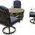 5 Piece Cast Aluminum Patio Fire Pit Conversation Set Antique Bronze 4 thumbnail