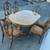 Antique/vintage style Pecan Wood Dining Table W/6 Chairs (K33) 5 thumbnail