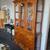 Traditional Mid Century Oak China Display Cabinet Curio Hutch 6 thumbnail