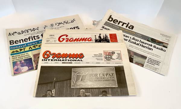 Foreign Language Newspaper. Cuba. Inuit. Basque.  	ALL 3  for 1