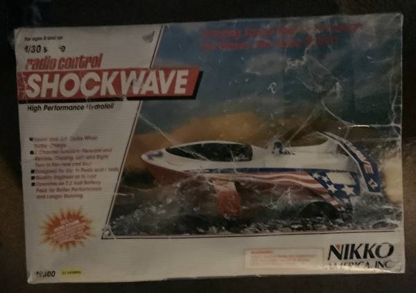 Nikko Shockwave RC Boat Vintage Old 1
