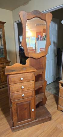 Mirror Draw Shelf Cabinet 1