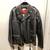 New Mens Gucci sz 48 Medium Black Leather Motorcycle Jacket Coat Moto 4 thumbnail