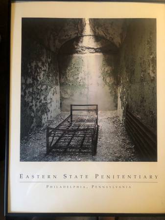 Eastern state penitentiary poster with frame 1
