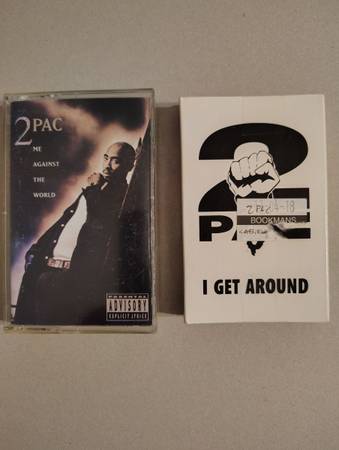 2pac - Me Against The World & Singles Cassette Tape 1995 Rap Hip